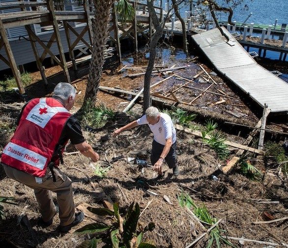 Red Cross volunteers after Hurricanes Milton and Helene